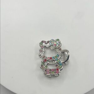 940. Colorful Crystal Hello Kitty Hair Clip